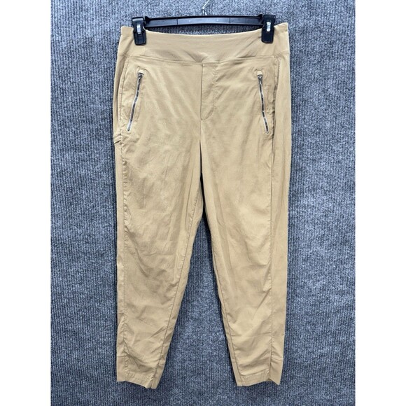 Athleta Trekkie North High Rise Jogger Pants Womens 10 Big Sur Brown Tan Pull On - Picture 1 of 11